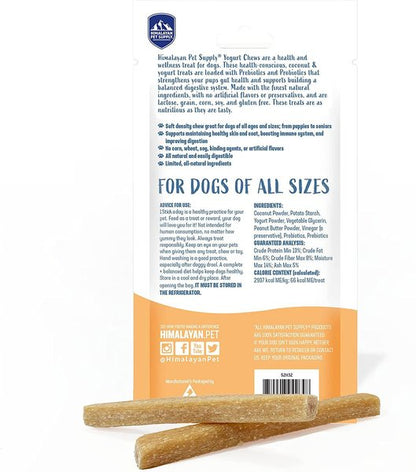 Himalayan Pet Supply Yogurt Sticks Peanut Butter Flavor Dog Treats, 4.8-oz bag