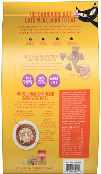 Tiki Cat Born Carnivore Grain-Free Chicken & Turkey Meal Recipe Dry Cat Food