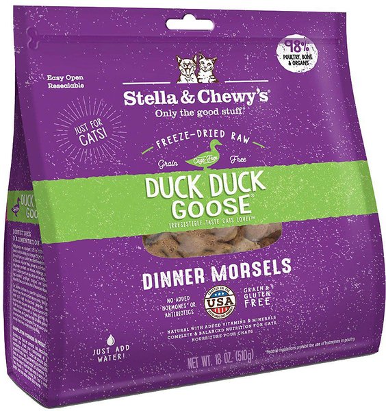 Stella & Chewy's Duck Duck Goose Dinner Morsels Freeze-Dried Raw Cat Food