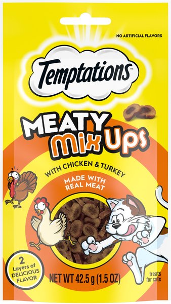 Temptations Meaty MixUps Chicken & Turkey Bites Soft & Chewy Cat Treats