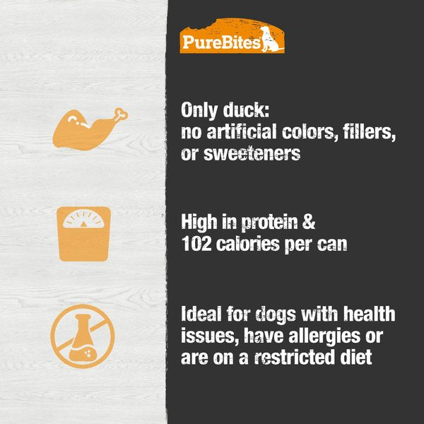PureBites Dog Pates Duck Food Topping, 2.5-oz can
