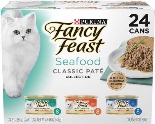 Fancy Feast Classic Seafood Feast Variety Pack Canned Cat Food