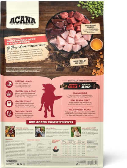ACANA Butcher’s Favorites Grain-Free Farm-Raised Beef & Liver Recipe Dry Dog Food