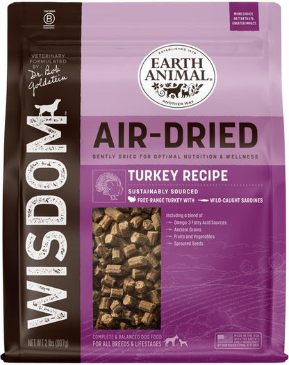 Earth Animal Wisdom Air-Dried Turkey Recipe Premium Natural Dog Food, 2-lb bag