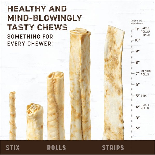 Earth Animal No-Hide Strips Thin Natural Rawhide Alternative Beef Recipe Chew Dog Treat, 1 count