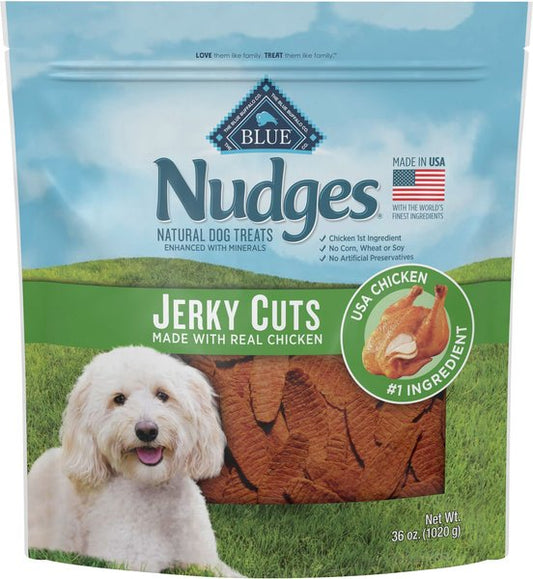 Blue Buffalo Nudges Jerky Cuts Natural Chicken Dog Treats, 36-oz bag