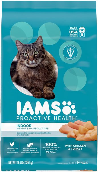 Iams ProActive Health Indoor Weight & Hairball Care Adult Dry Cat Food