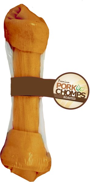 Pork Chomps 11-in Roasted Pork Skin Knot Chew Dog Treat, 1 count