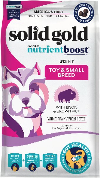 Solid Gold Nutrientboost Wee Bit Bison & Brown Rice Recipe with Pearled Barley Small Breed Dry Dog Food