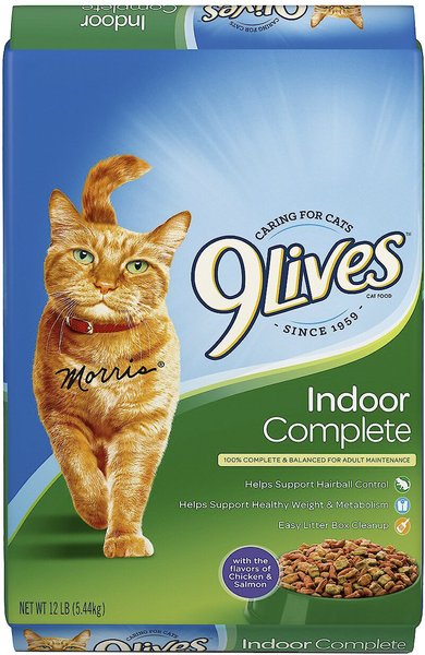 9 Lives Indoor Complete with Chicken & Salmon Flavor Dry Cat Food