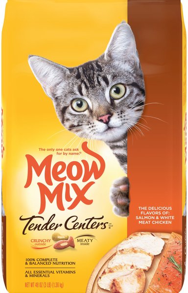 Meow Mix Tender Centers Salmon & White Meat Chicken Dry Cat Food